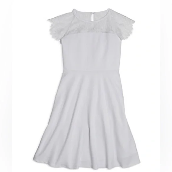 Blush by Us Angels | Dresses | Blush By Us Angels Girls Cap Sleeve Skater  Dress With Lace Illusion Neck Size | Poshmark